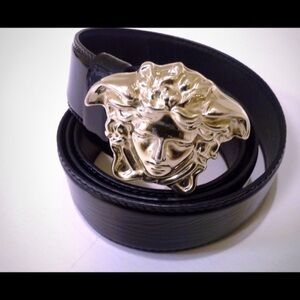 Gianni Versace leather medusa head belt size 40